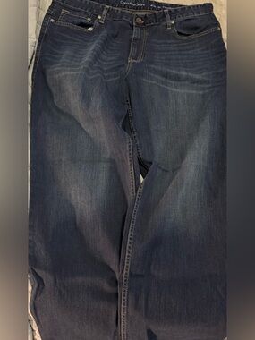 Calvin Klein Jeans Men’s Dark Blue Relaxed Straight Jeans 38x30